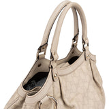 Gucci Off White Guccissima Leather Sukey Handbag