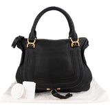 Chloé Grained Calfskin Marcie Medium Satchel Handbag