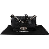 Chanel Quilted Caviar Leather Small Boy Single Flap Crossbody Bag