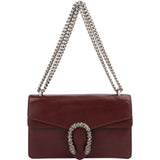Gucci Grained Leather Crystal Dionysus Shoulder Bag
