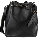 Louis Vuitton Noir Epi Leather Sac Noé Petit Shoulder Bag