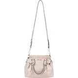 Miu Miu Vitello Lux Leather Bow Small Hobo Handbag