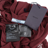Prada Wine Red Cotton Knit Button Cardigan Sleeveless Top Dress (IT38)
