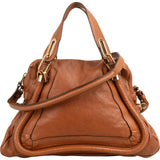 Chloé Brown Grained Leather Paraty Handbag
