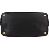 Prada Black Vitello Daino Leather Tote Handbag
