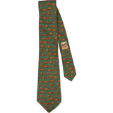 Hermès Dog Motif Pattern Silk Tie Krawatte