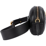 Gucci Black Matelassé Leather GG Marmont Crossbody Belt Bag