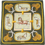 Hermès Grand Apparat Silk Carre 90 Scarf Tuch