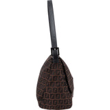 Fendi Monogram Zucca Canvas Mamma Baguette Shoulder Bag