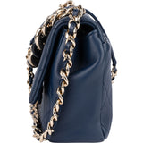 Chanel Quilted Lambskin Medium Flap Chunky Handle Crossbody Bag