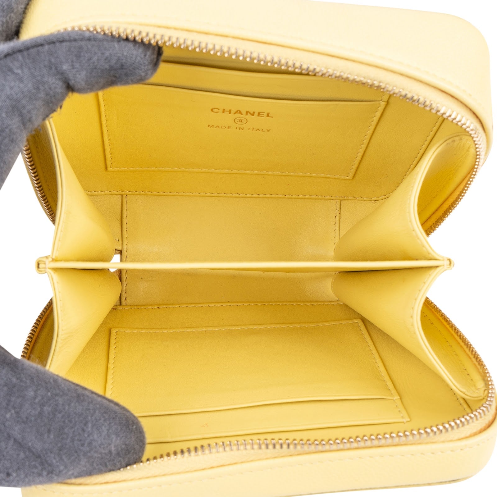 Chanel Quilted Caviar Leather CC Filigree Crossbody Bag - vintageandkickz