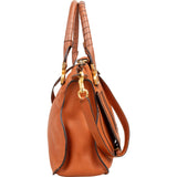 Chloé Grained Leather Marcie Satchel Handbag