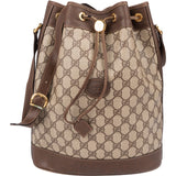 Gucci Monogram GG Supreme Canvas Drawstring Bucket Shoulder Bag