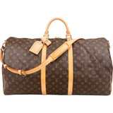 Louis Vuitton Monogram Canvas Keepall 60 Bandoulière Travel Bag