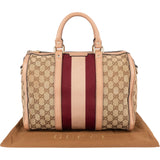 Gucci Monogram GG Sherry Line Boston Handbag