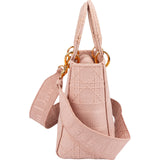 Christian Dior Pink Cotton Lady D-Lite Handbag