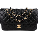 Chanel Quilted Lambskin Medium Double Flap Shoulder Bag