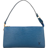 Louis Vuitton Blue Epi Leather Pochette Accessoires Handbag