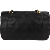 Chanel Quilted Lambskin 24K Gold Single Flap Crossbody Bag