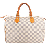 Louis Vuitton Monogram Damier Azur Canvas Speedy 30 Handbag