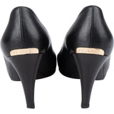 Chanel Black Leather Cap Toe Pumps (36,5)