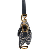 Christian Dior Oblique Trotter Monogram Canvas Small Saddle Handbag