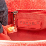 Chanel Quilted Bicolor Caviar Leather Single Flap Shoulder Bag