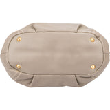 Prada Taupe Vitello Daino Leather Hobo Handbag