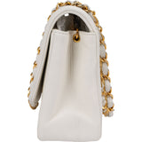 Chanel Quilted Lambskin 24K Gold Single Flap Diana Crossbody Bag