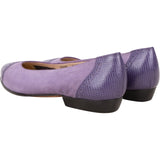 Salvatore Ferragamo Purple Suede Embossed Leather Cap-Toe Flats (36-36,5)
