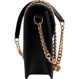 Celine Black Calfskin Wallet On Chain Triomphe Crossbody Bag