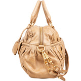Miu Miu Matelassé Vitello Lux Leather Bowler Coffer Handbag