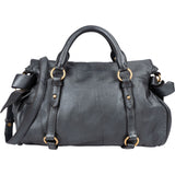 Miu Miu Vitello Lux Leather Bow Handbag