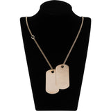 Chanel Crystal CC Dog Tag Necklace