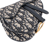 Christian Dior Oblique Trotter Monogram Canvas Mini Saddle Shoulder Bag