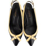 Louis Vuitton Multicolor Patent Leather Zipper Detail Slingback Pumps (37)
