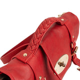Mulberry Red Leather Alexa Satchel Handbag