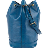 Louis Vuitton Blue Epi Leather Sac Noé Grande Shoulder Bag