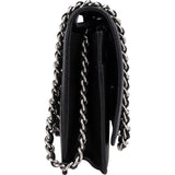 Chanel Chic Leather Camellia Wallet On Chain Crossbody Bag