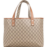 Gucci Monogram GG Supreme Canvas Web Tote Handbag