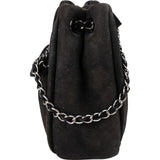 Chanel Suede 2.55 Sherling Accordion Flap Shoulder Bag