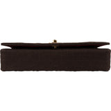 Chanel Quilted Cotton 24K Gold Single Flap Shoulder Bag