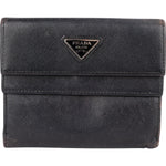 Prada Black Saffiano Leather Wallet - vintageandkickz
