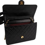 Chanel Quilted Lambskin 24K Gold Single Flap Shoulder Bag