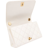 Chanel Quilted Lambskin Single Flap Chain Charms Single Flap Crossbody Handbag