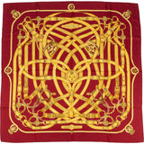 Hermès Cariole Silk Carre 90 Scarf Tuch