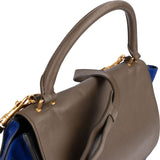 Céline Tricolor Suede Leather Trapeze Handbag