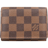 Louis Vuitton Monogram Damier Ebene Canvas Bifold Card Holder Mini Wallet