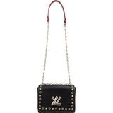 Louis Vuitton Noir Epi Leather Studded Twist MM Crossbody Bag