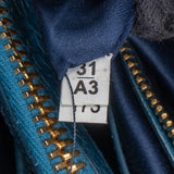 Miu Miu Blue Leather Vitello Lux Tote Handbag